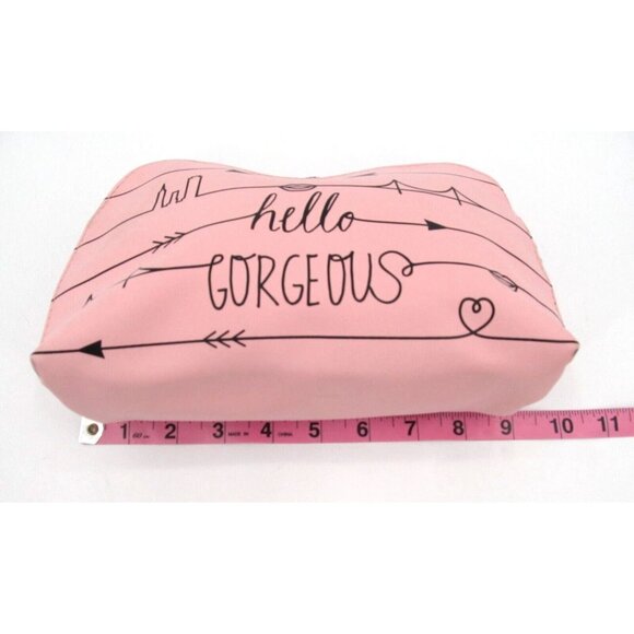 Lancome Paris Tote Bag & Benefit SF Makeup Zip Pouch Pink Purple Lined 18x14" - Picture 14 of 16